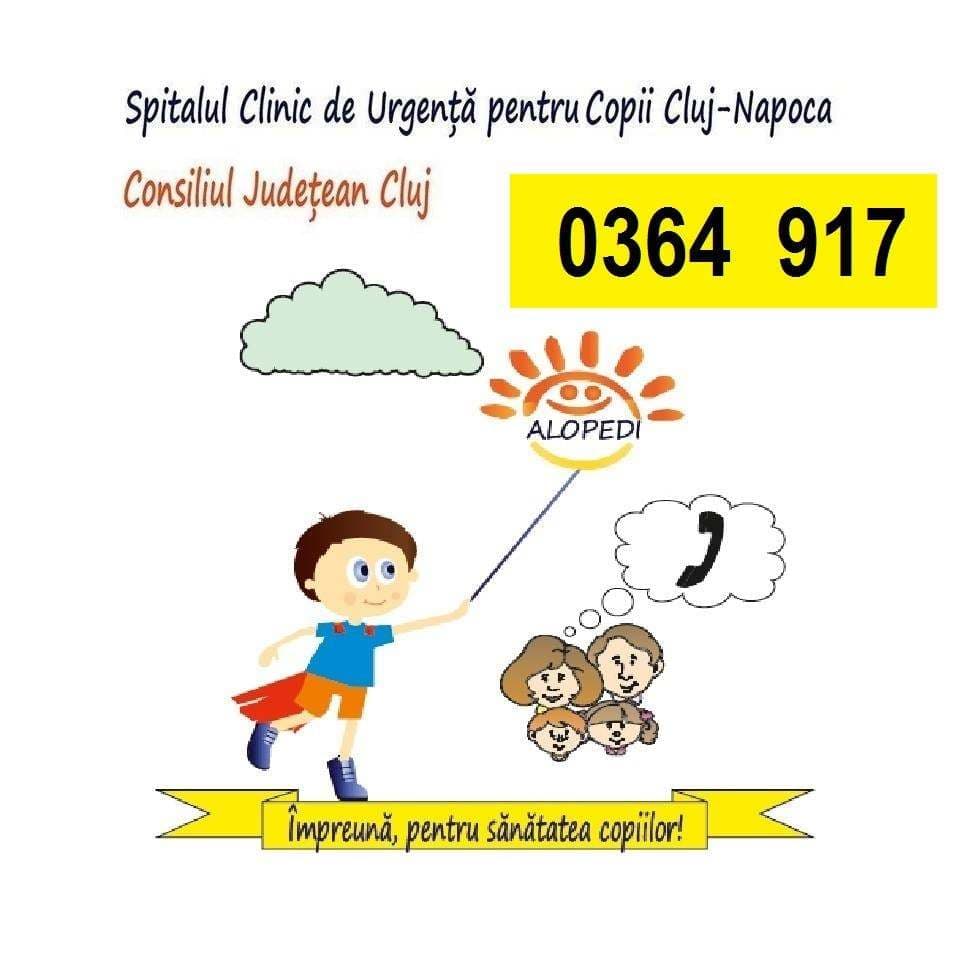 Serviciul de telemedicină ALOPEDI, gestonat de reprezentanţii Spitalului Clinic de Urgenţă pentru Copii Cluj-Napoca, apelat de peste 3.100 de părinţi în primul trimestru al acestui an / În 70% dintre cazuri s-au emis recomandări