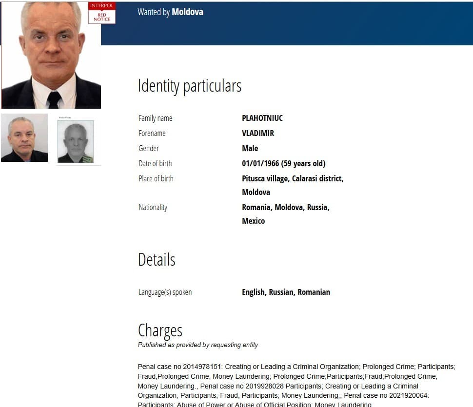 Republica Moldova - Oligarhul Vladimir Plahotniuc, condamnat la 19 ani de închisoare