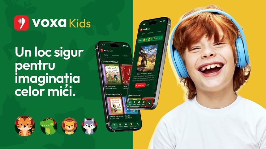 Voxa Kids - Un spaţiu sigur pentru copii, unde pot explora poveşti şi asculta audiobookuri
