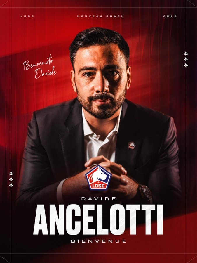 Davide Ancelotti, fiul lui Carlo Ancelotti, este noul antrenor al echipei OSC Lille