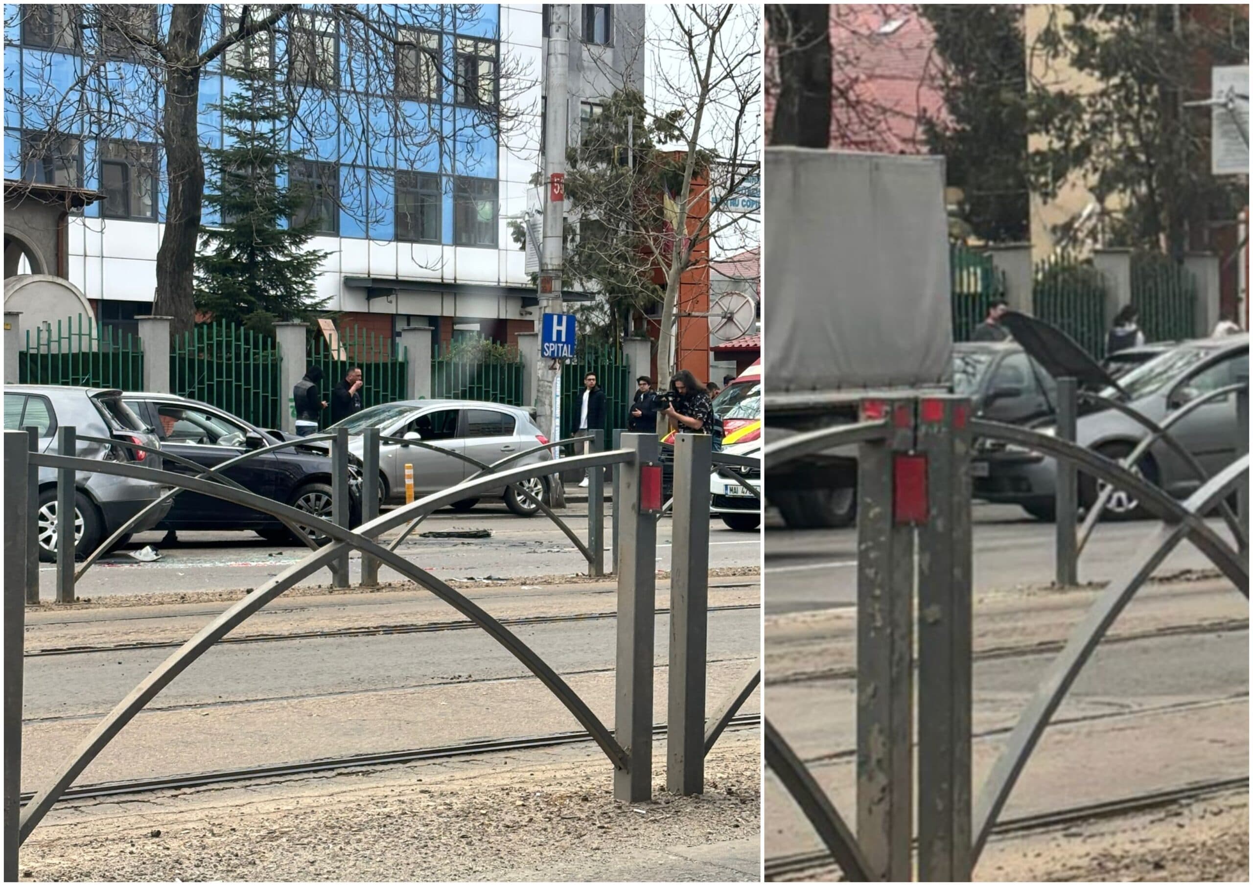 FOTO | Accident grav în București, pe Bulevardul Iancu de Hunedoara, în zona Spitalului Grigore Alexandrescu. E infernal traficul în zonă