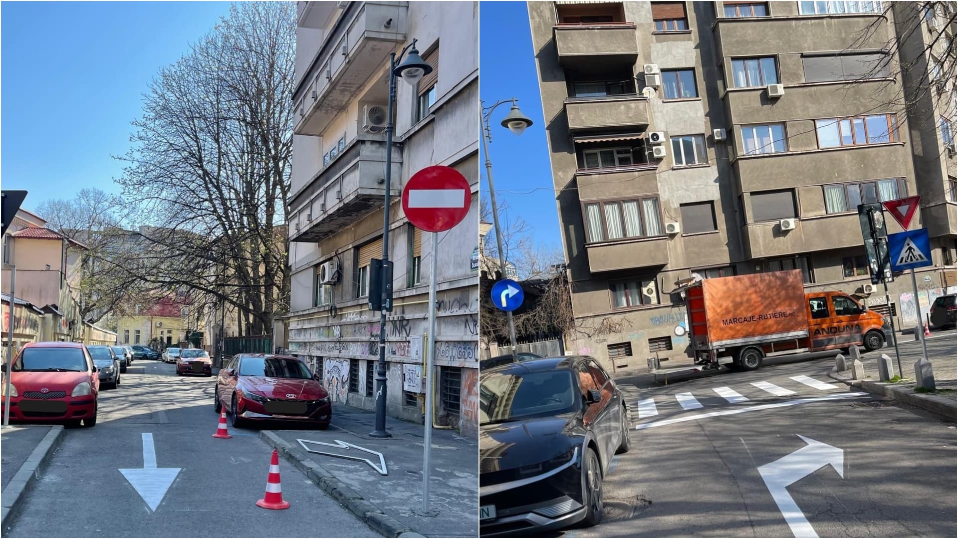 FOTO | Surprize în trafic de la PMB. Noi sensuri unice și alte schimbări majore în centrul Bucureștiului, anunțate cu doar câteva ore îniante să intre în vigoare