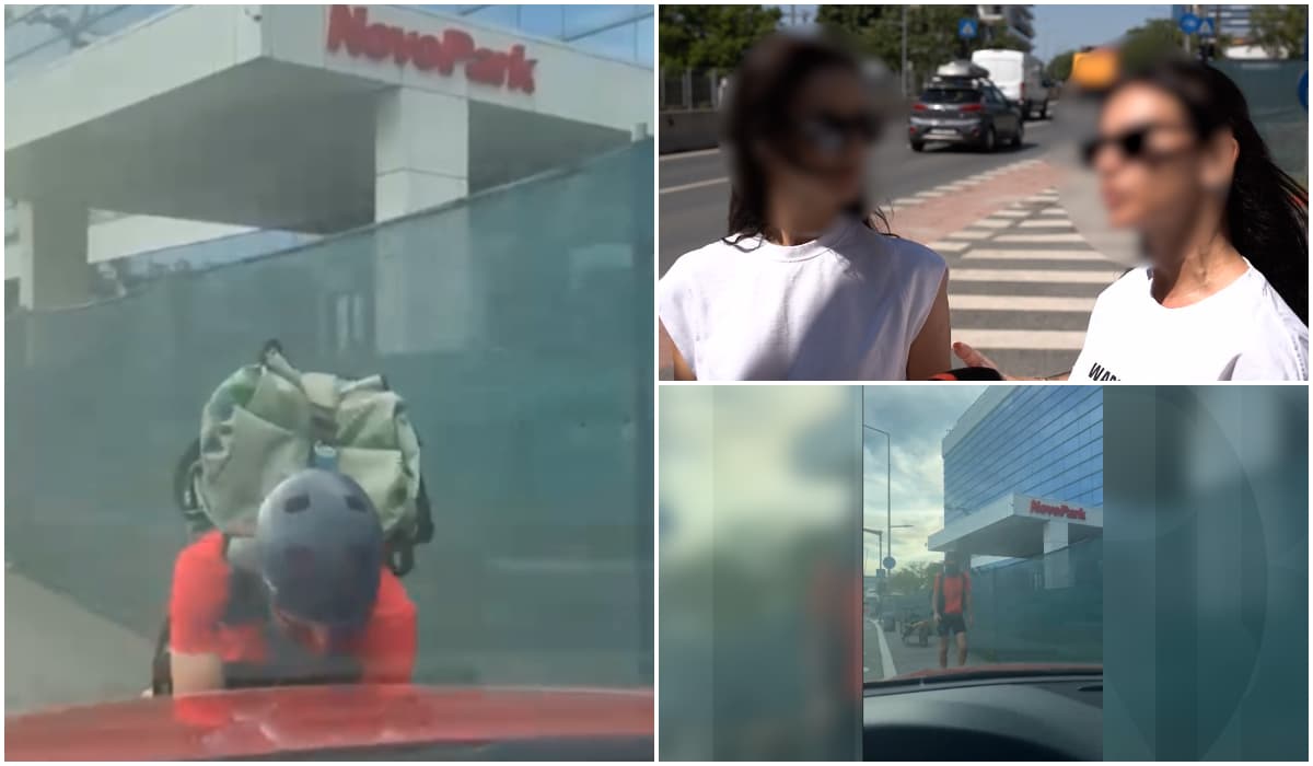 Două femei au fost atacate în trafic de un biciclist care purta cagulă. Șoferița ar fi oprit câteva minute pe pista de biciclete
