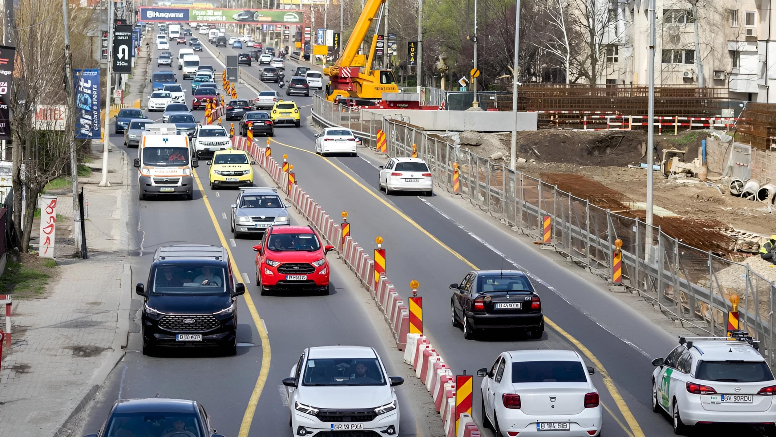 Noi modificări de trafic pentru lucrările la Magistrala de metrou M6 – stația Aeroport Băneasa. Se schimbă circulația în zona intersecției DN1 – Bd. Aerogării pentru 7 luni