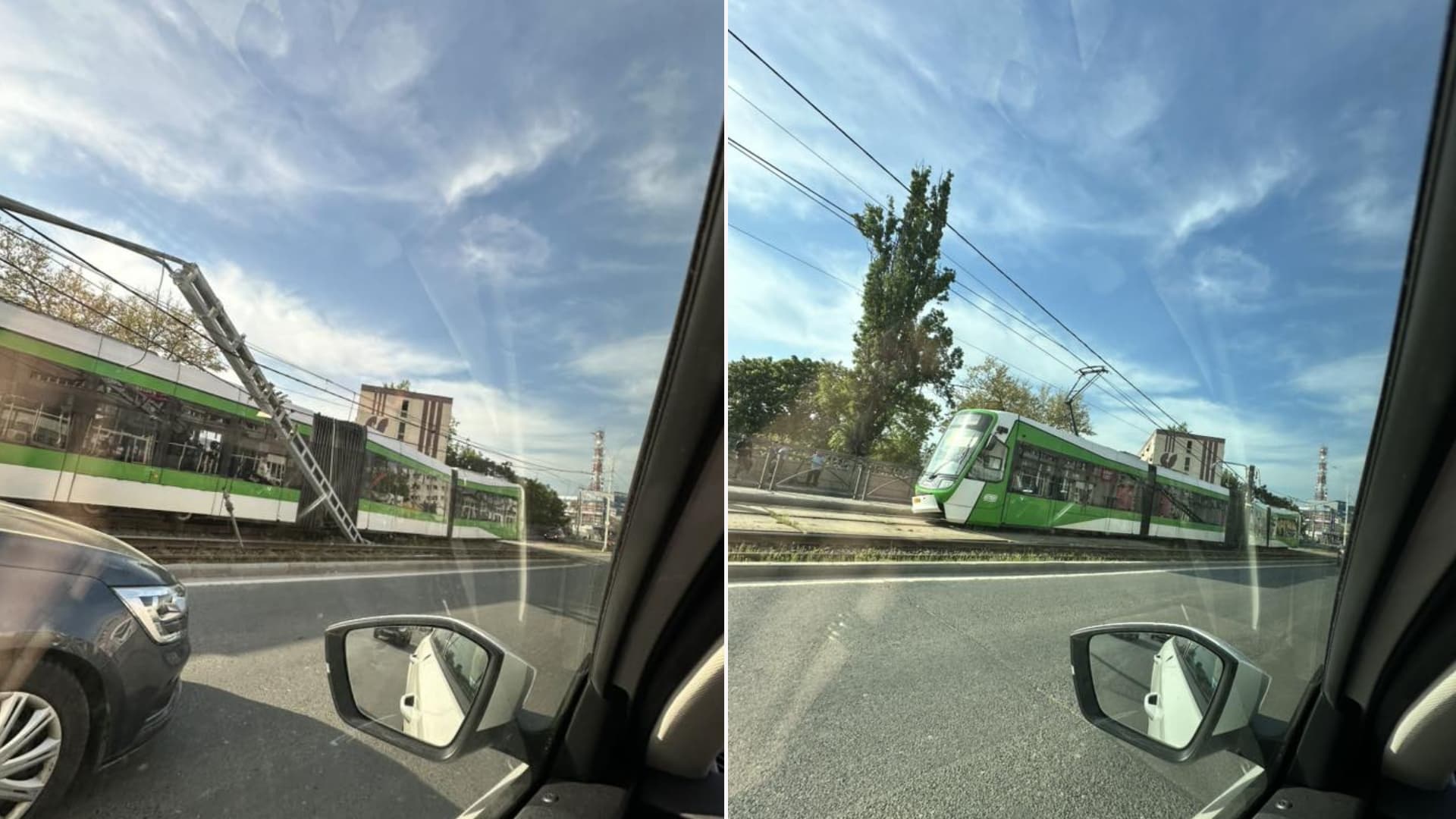 FOTO | Un tramvai Imperio de pe linia 25 a deraiat pe Valea Cascadelor, șase călători au primit îngrijiri medicale. STB a introdus pe traseu autobuze 625 | UPDATE