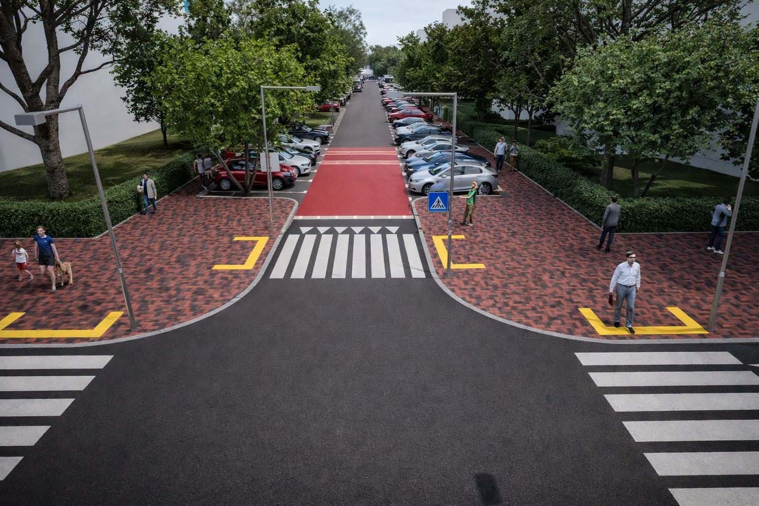 FOTO | Dl. Negoiță ne prezintă revoluționare treceri de pietoni momentan imaginare. Anunță o cantitate monumentală: peste 1.000 de zebre colorate și supraînălțate