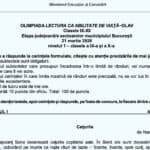 Olimpiada Lectura ca abilitate de viață – OLAV 2026: subiecte și bareme, etapa județeană, nivelurile 1 și 2 pentru gimnaziu și liceu