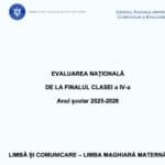 Evaluare Națională clasa a IV-a 2026. Subiectele la Limba maternă pentru elevii minorităților naționale au fost publicate de Ministerul Educației și Cercetării