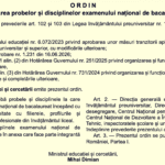 DOCUMENT Bacalaureat 2030: competențele vor fi evaluate la două limbi moderne, probe scrise diferențiate, probă de evaluare a competențelor de bază, cu discipline la alegere – ordinul cu probele și disciplinele a fost publicat în Monitorul Oficial