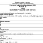 Subiecte și barem Fizică Bacalaureat 2026, publicate de Ministerul Educației