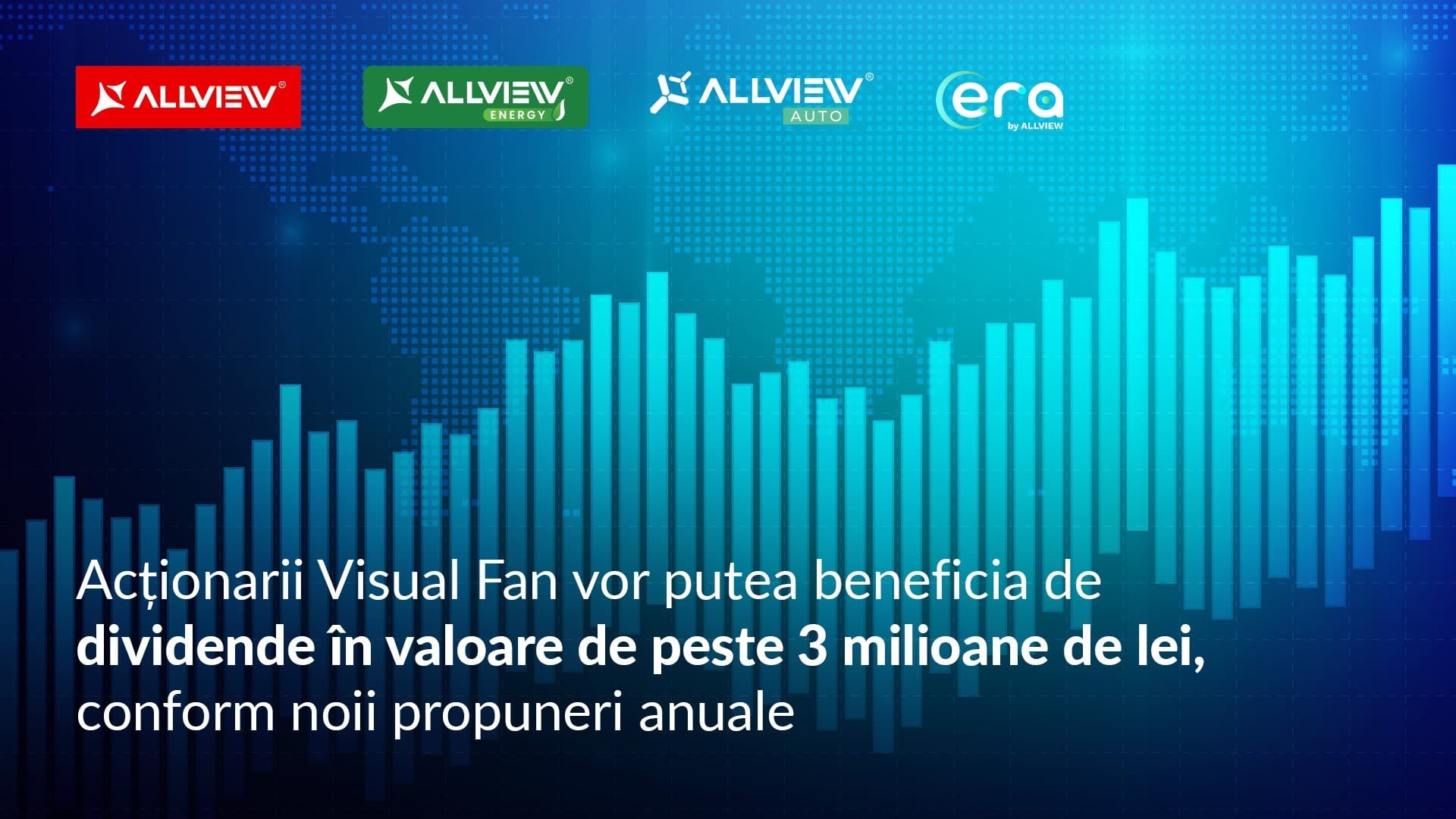 Visual Fan (Allview) va discuta distribuirea de dividende în valoare de peste 3 milioane lei către acționari