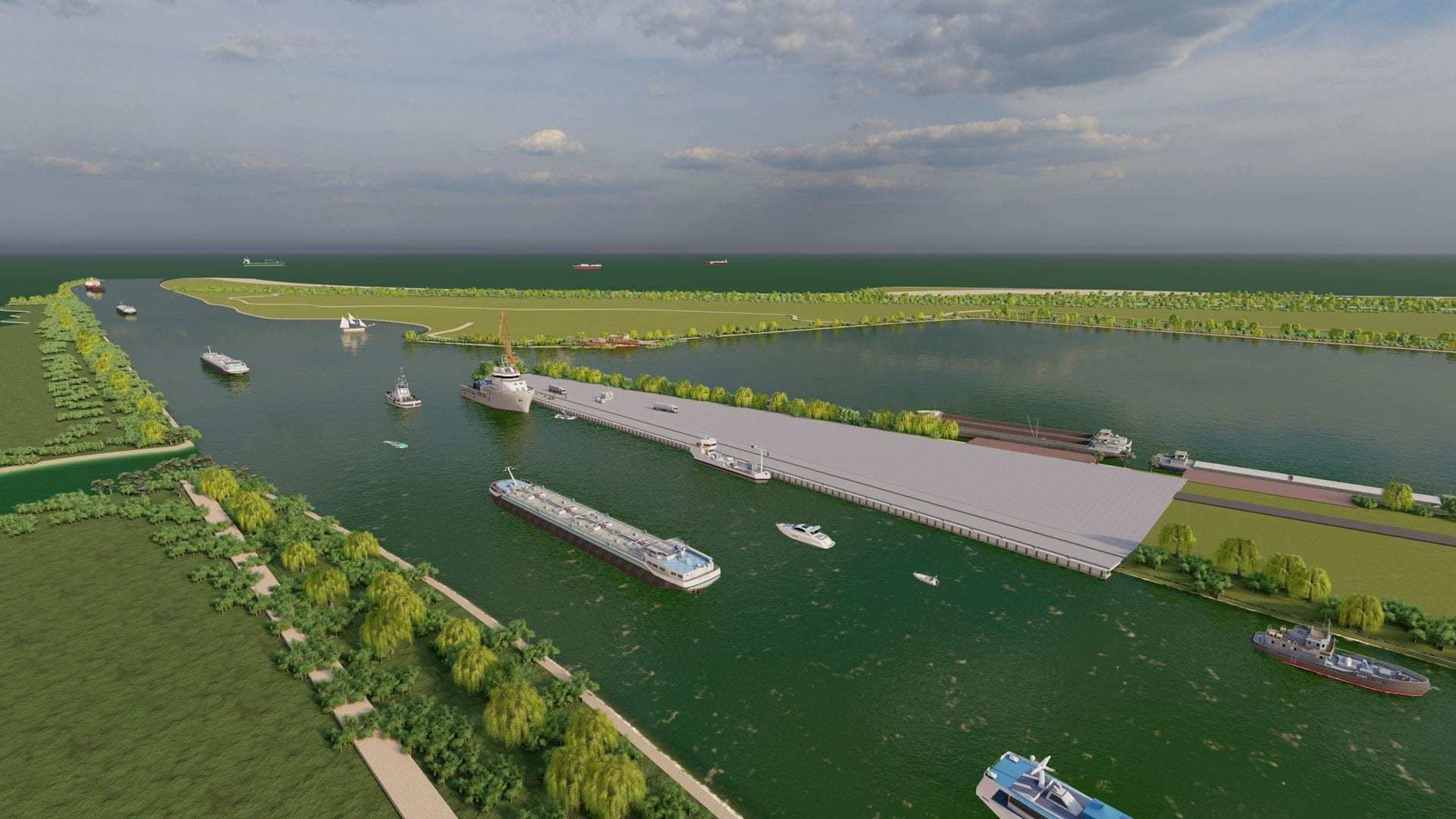FOTO România modernizează un nou port strategic. Lucrările la portul Sulina, aproape de final