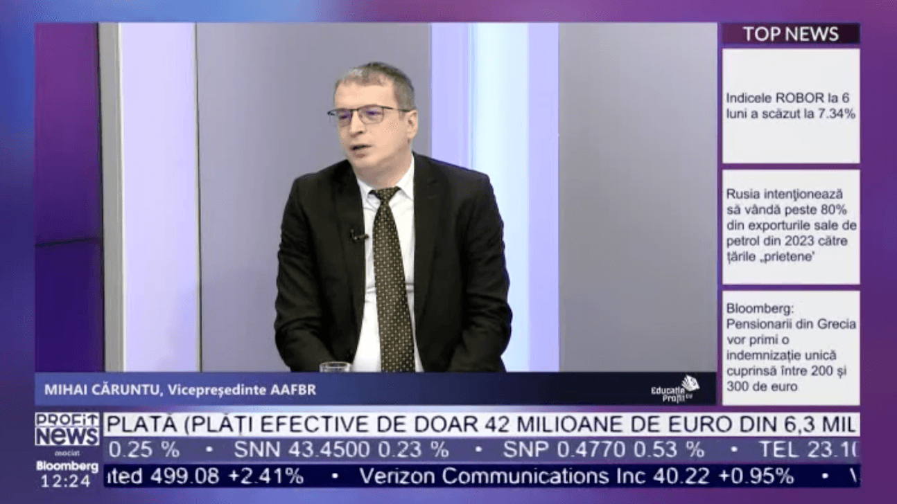 Mihai Căruntu, Vicepreședintele Asociației Analiștilor Financiar-Bancari din România, vine la Profit.ro Piața de Capital.Forum - Ediția a VI-a, pe 15 iunie.