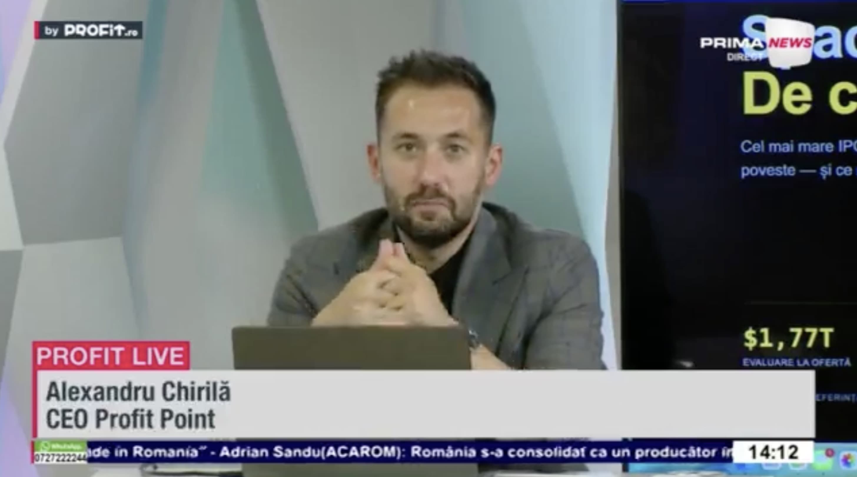 VIDEO Cel mai mare IPO din istoria piețelor financiare, de trei ori mai mare decât Alibaba. Alexandru Chirilă, CEO Profit Point: Afacerea este cu potențial extraordinar, dar prețul este neatractiv. Prefer să urmăresc o corecție - Profit.ro Live TV Pastila