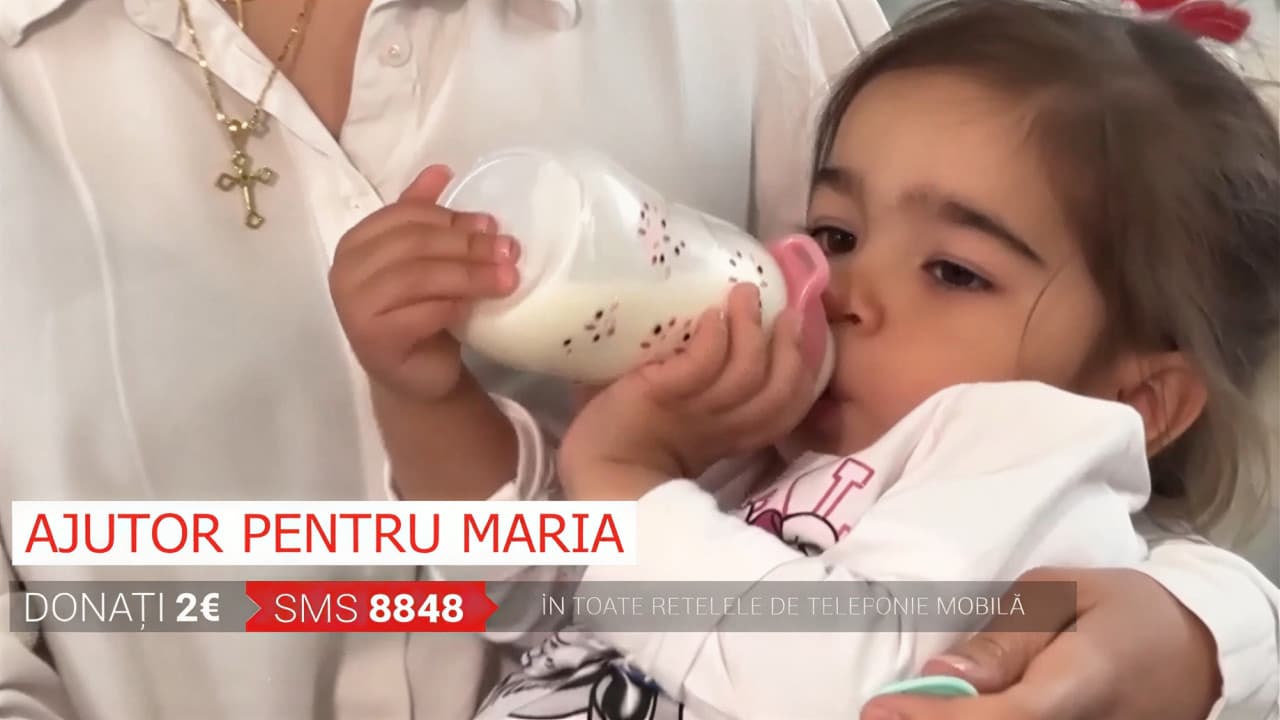 Fetiţa de 2 ani care oboseşte când bea din biberon. Maria are nevoie de o operaţie pe cord deschis