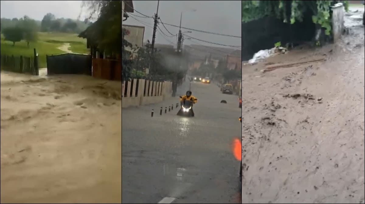 Prăpăd în România, după fenomenele meteo extreme. Două case lovite de fulger, zeci de locuințe inundate