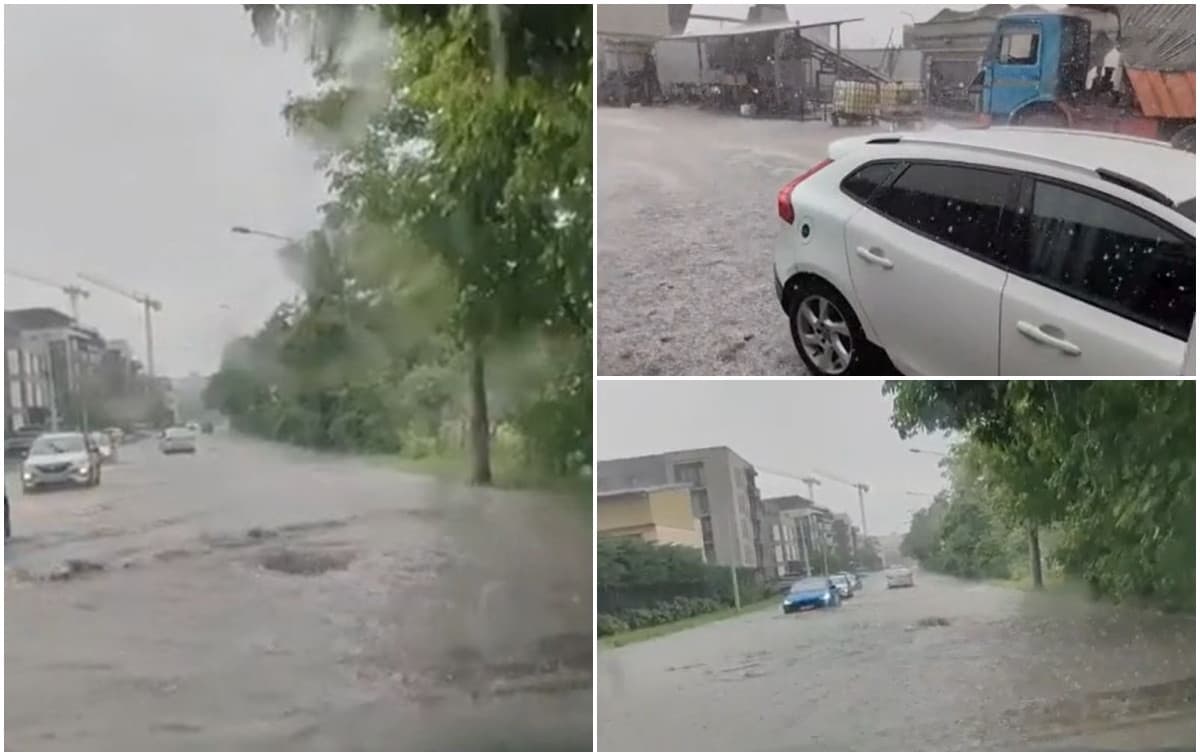 "Mamă! Băi, eşti nebun?" O furtună de cod portocaliu a făcut prăpăd în Cluj