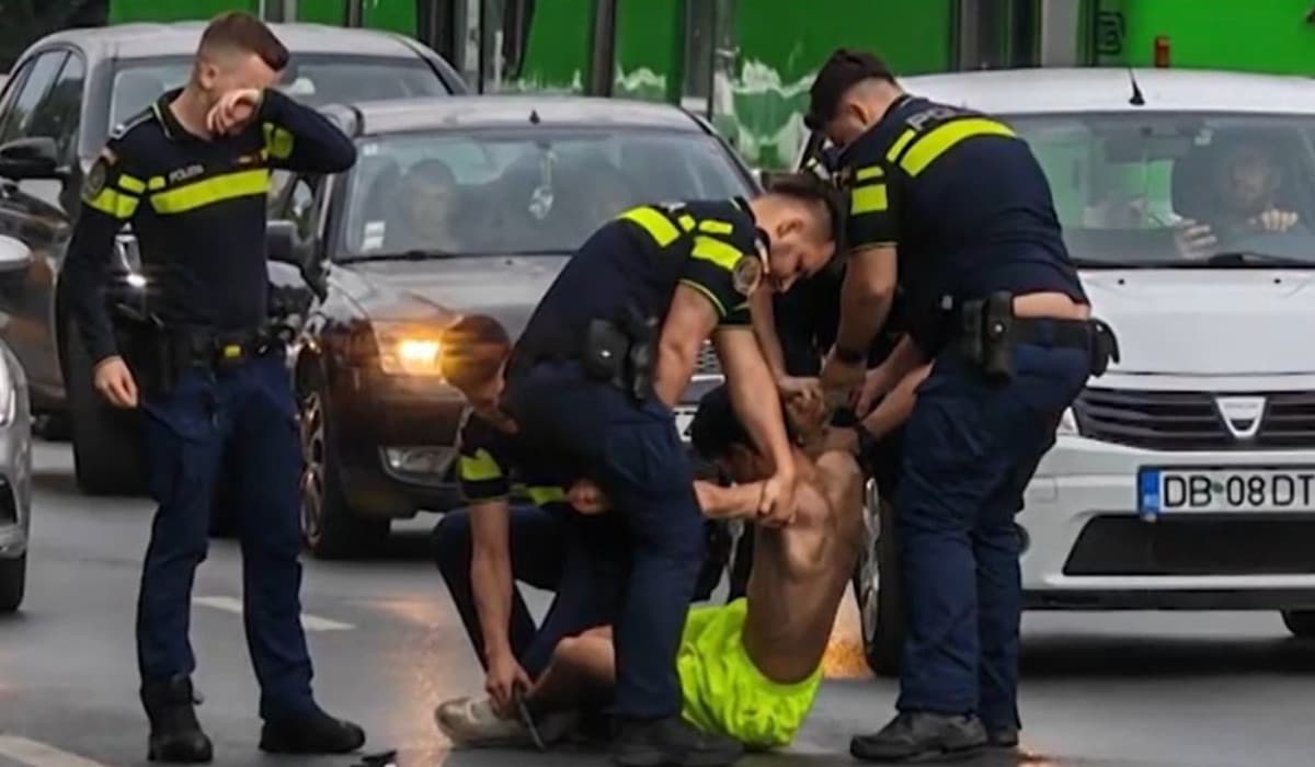 5 poliţişti, 4 focuri de armă şi un infractor aproape de neoprit. Filmul intervenţiei haotice din Capitală