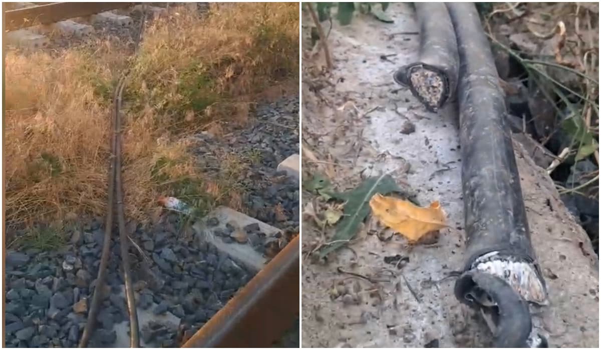 Circulaţia feroviară, pusă în pericol de hoţi. Au fost prinşi încercând să fure cabluri la staţia CFR Năvodari