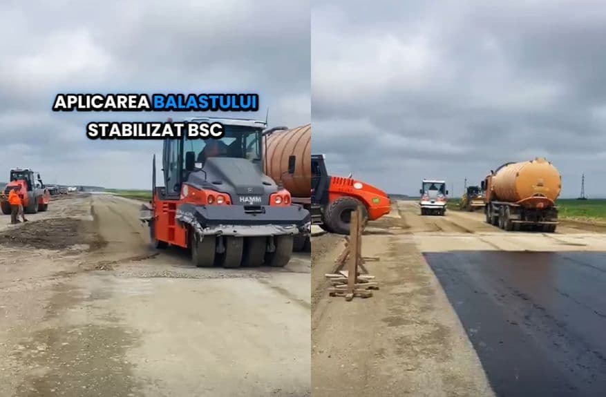 Am trăit s-o vedem și pe asta – Cum arată primii metri de asfalt pe o autostradă din Iași (VIDEO)