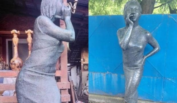 O statuie furată dintr-un oraș nemțesc a fost găsită după luni de căutări în curtea unui gospodar din Buzău
