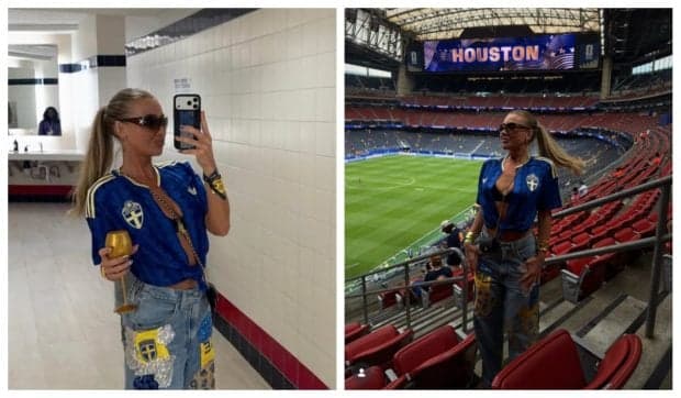Influencerița care apare pe stadioanele de la Campionatul Mondial cu tricoul tăiat: „Le fac să fie mai personale”