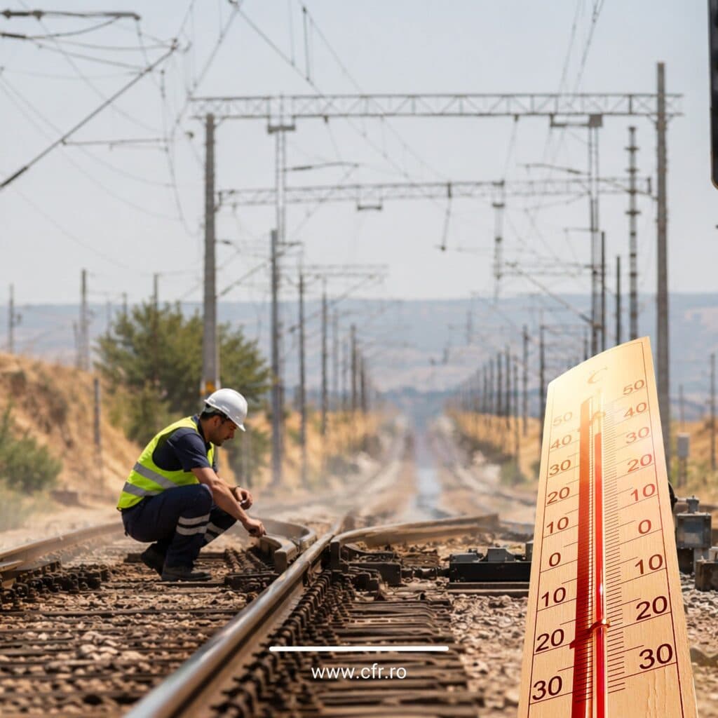 Trenurile ar putea fi obligate să meargă mai încet din cauza caniculei din weekend, anunță CFR SA / CFR Călători avertizează asupra posibilelor întârzieri și explică de ce cedează aerul condiționat în trenuri