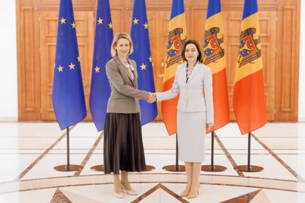 Șefa diplomației UE Kaja Kallas, aflată în vizită la Chișinău, promite dublarea finanțării acordate Republicii Moldova prin Instrumentul European pentru Pace