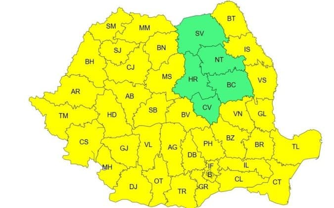Cod galben de caniculă în aproape toată ţara, temperaturile vor ajunge la 35 de grade
