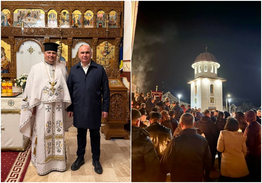 Premierul Ilie Bolojan a participat la Slujba de Înviere la o biserică din Sânmartin, județul Bihor