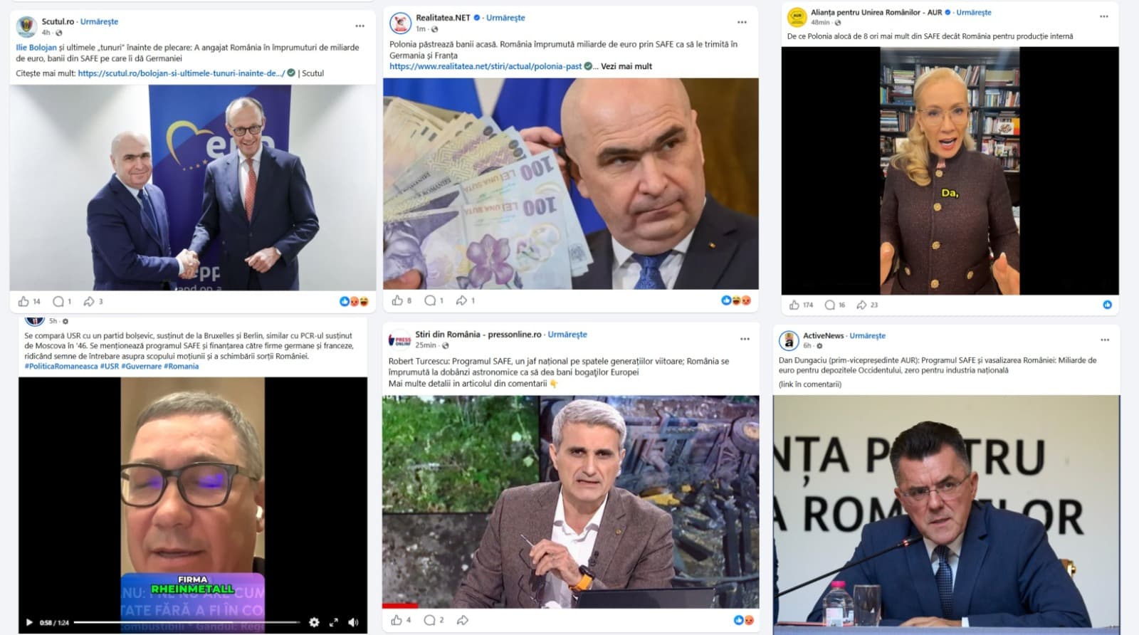 Cum a devenit SAFE ținta ”suveraniștilor” în mediul online: Extremiștii din AUR susțin că România „umple buzunarele francezilor și germanilor” prin proiecte despre care MApN afirmă că vor aduce miliarde de euro în industria de apărare a României