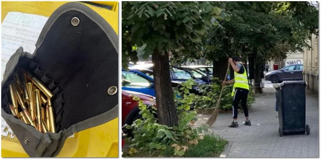 Zeci de gloanțe au fost găsite într-un tomberon din centrul Timișoarei / Polițiștii susțin că proiectilele sunt noi / S-a deschis un dosar penal