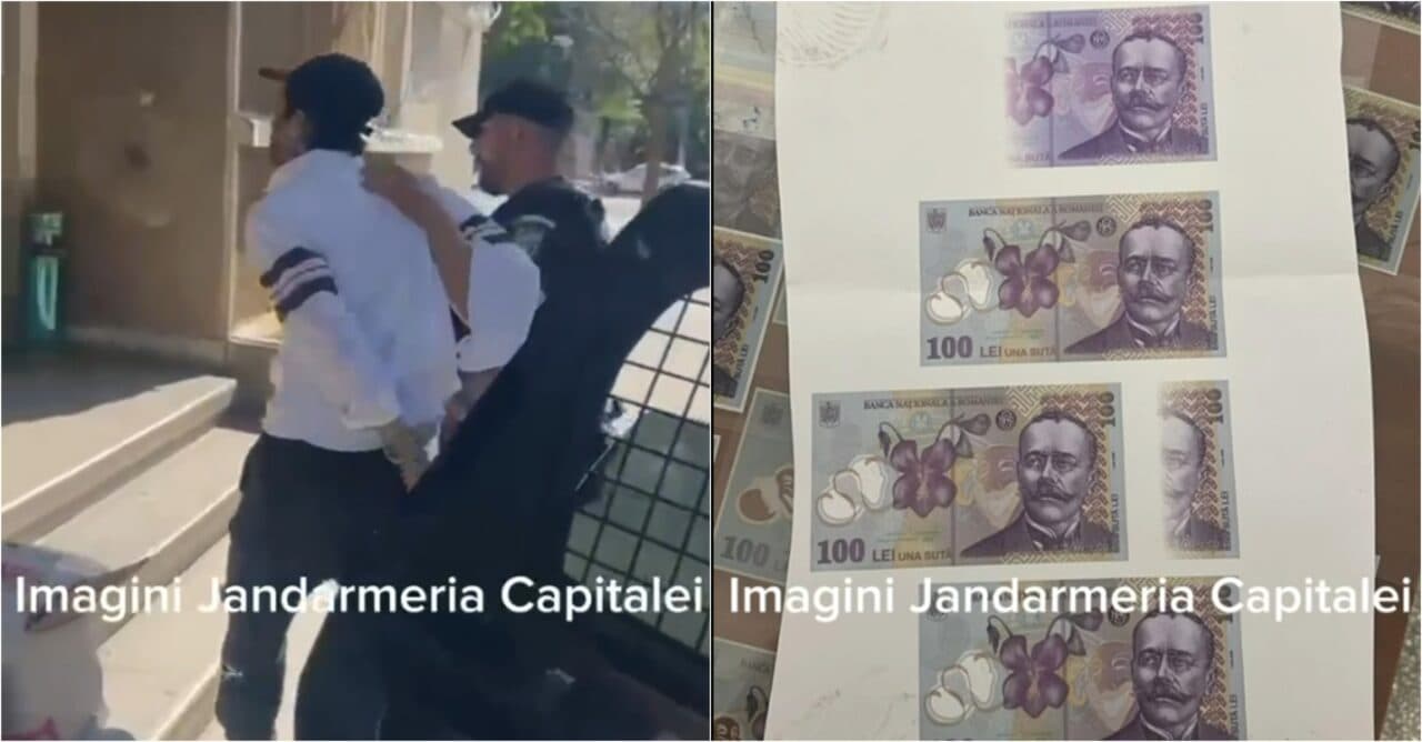 Jandarmeria a capturat un posibil falsificator de bani, în sectorul 2 al Capitalei. Ce au găsit agenții asupra bărbatului
