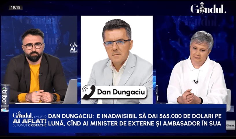 Dan Dungaciu cere desființarea Ambasadei României de la Washington, după anunțul că România a angajat o firmă de lobby