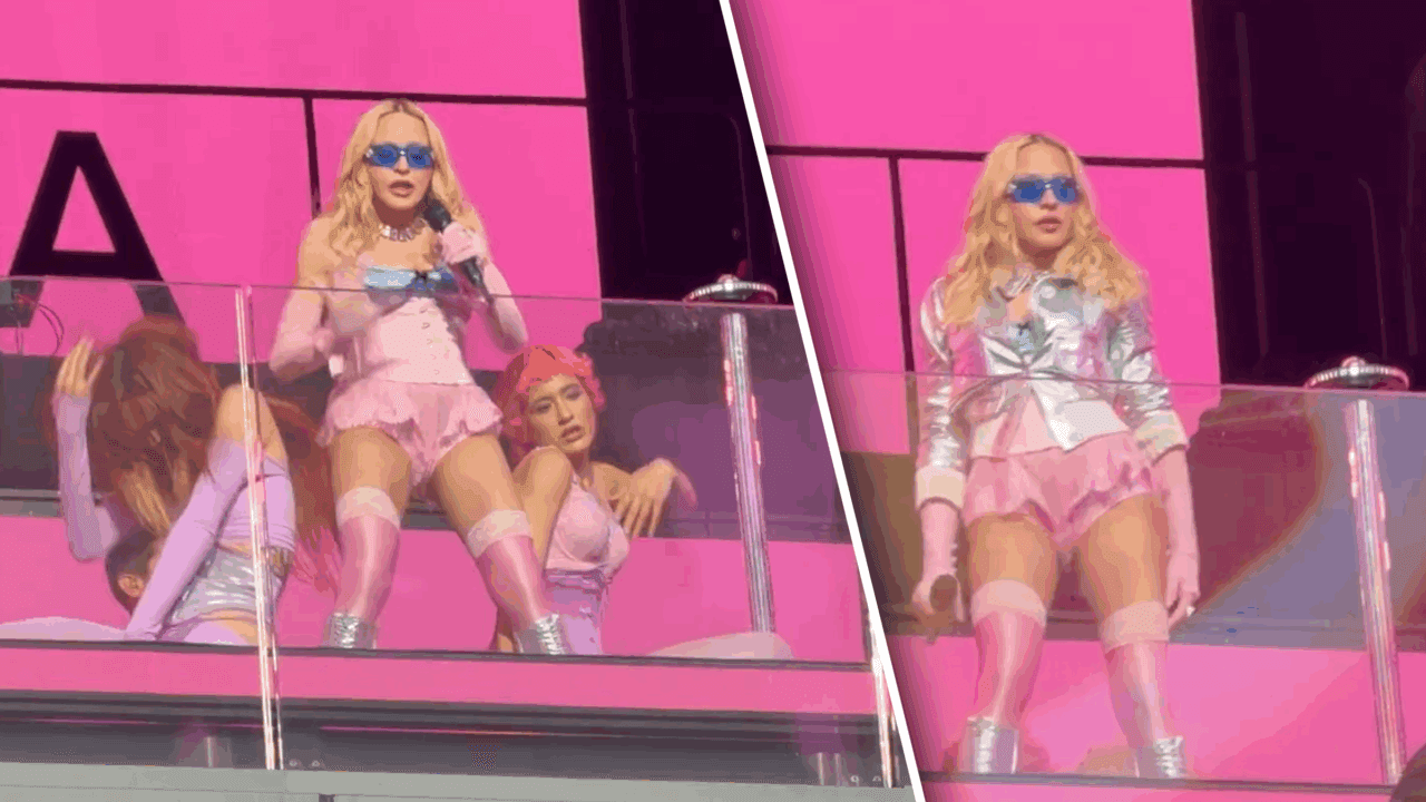 Ca la 67 de ani. Madonna a explodat în roz în Times Square New York