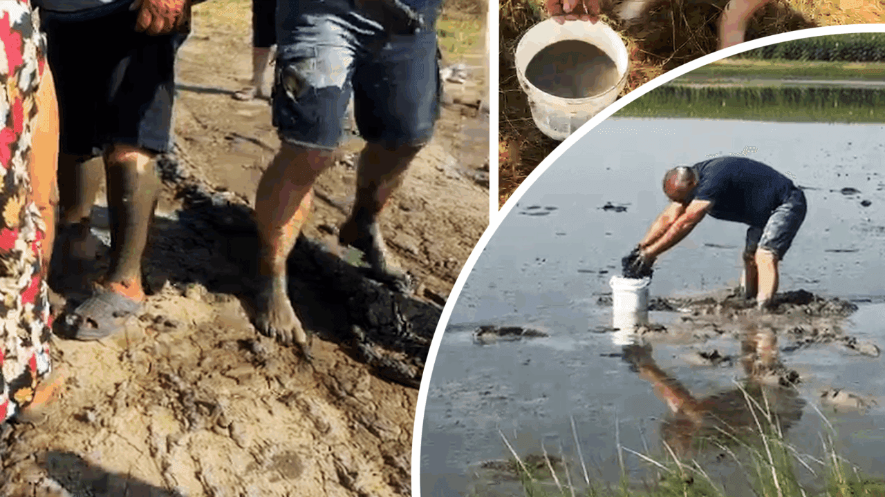 „Techirghiol” de Oltenia. Localnicii se tratează și acum cu nămolul din lac despre care spun că face minuni