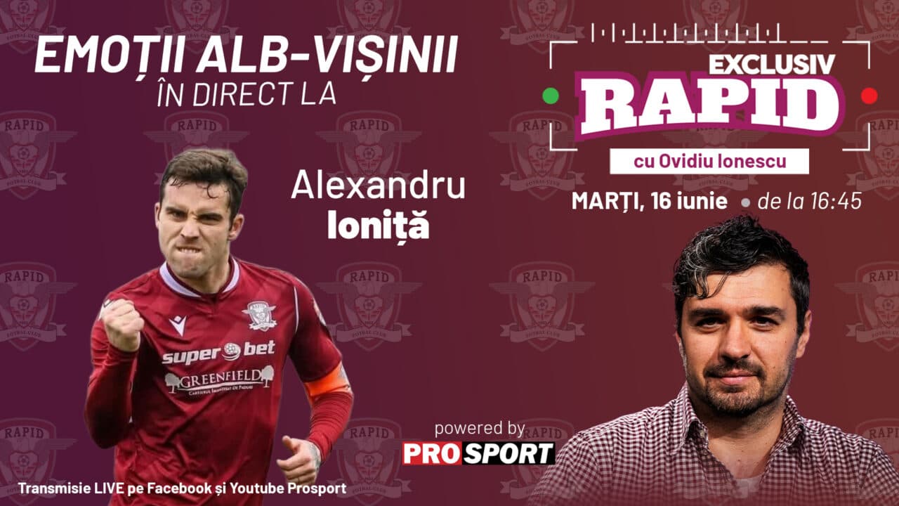 A început treaba la Rapid. „EXCLUSIV RAPID” e în direct pe YouTube și Facebook – ProSport de la 16:45!