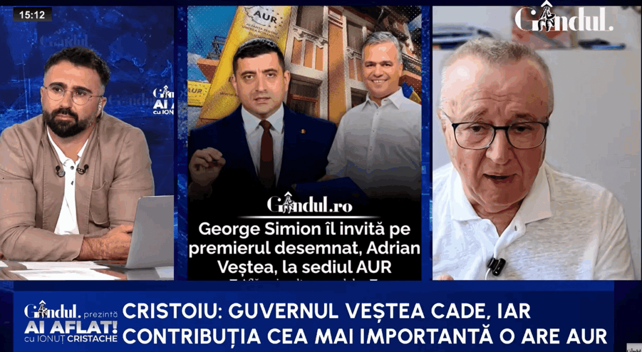 Cristoiu, scos din sărite de declarațiile lui George Simion: M-am despărțit de AUR și de Călin Georgescu