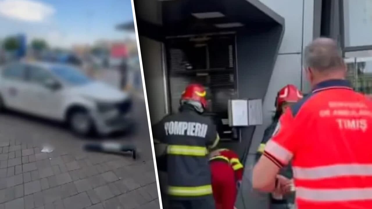 Panică la un mall din Timișoara. Un taximetrist a intrat cu mașina într-un grup de oameni aflați la coadă la o covrigărie