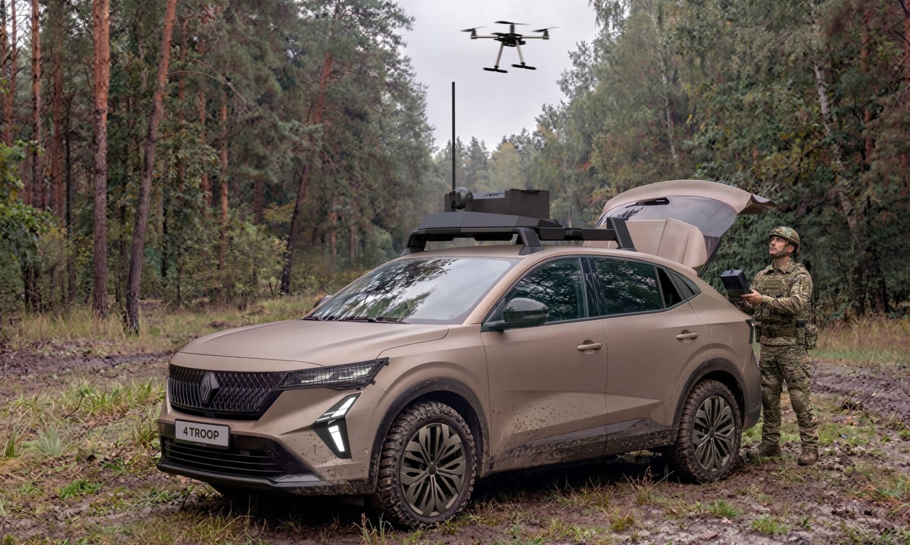 Renault și Thales au creat un vehicul care poate coordona drone cu ajutorul AI