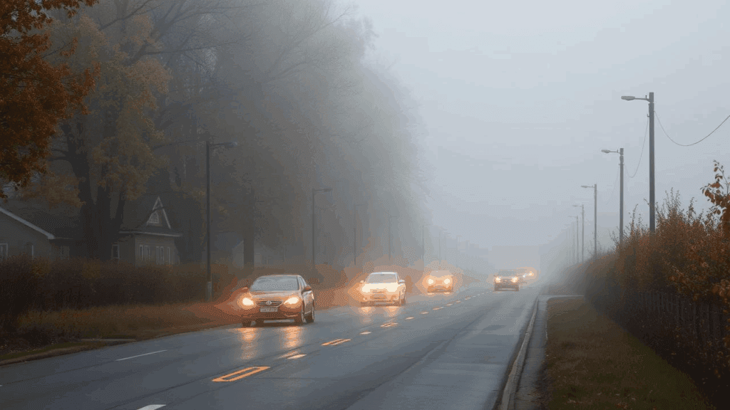 Infotrafic. Ceața îngreunează traficul auto pe șoselele din sudul României
