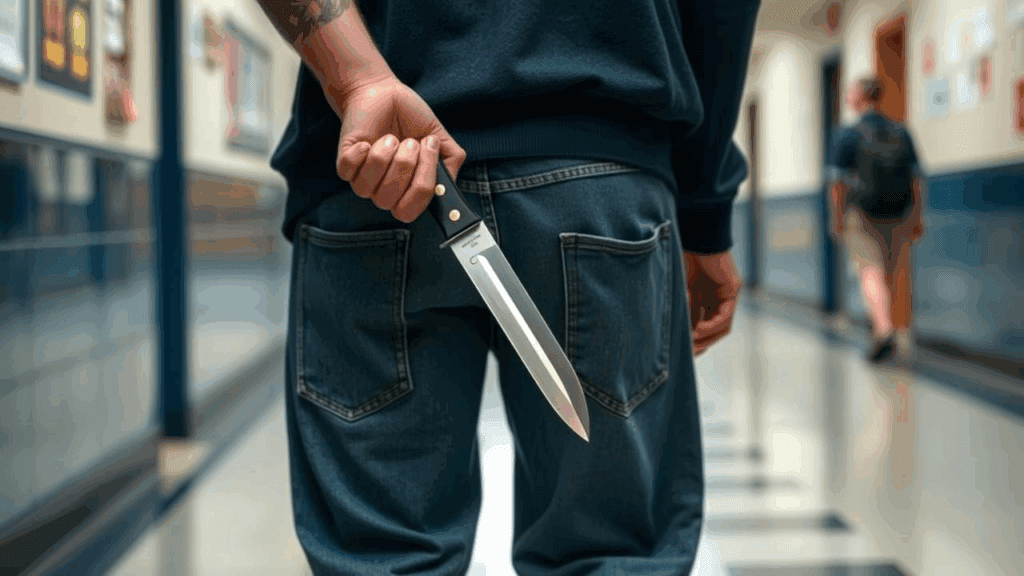 A intrat într-o școală și a înjunghiat un elev de 16 ani / Agresor de 18 ani, reținut de polițiști