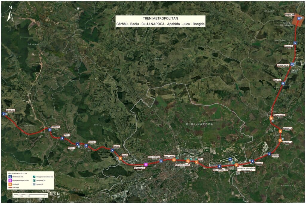 Trenul metropolitan din Cluj prinde contur. Contract semnat pentru amenajarea a 23 de stații