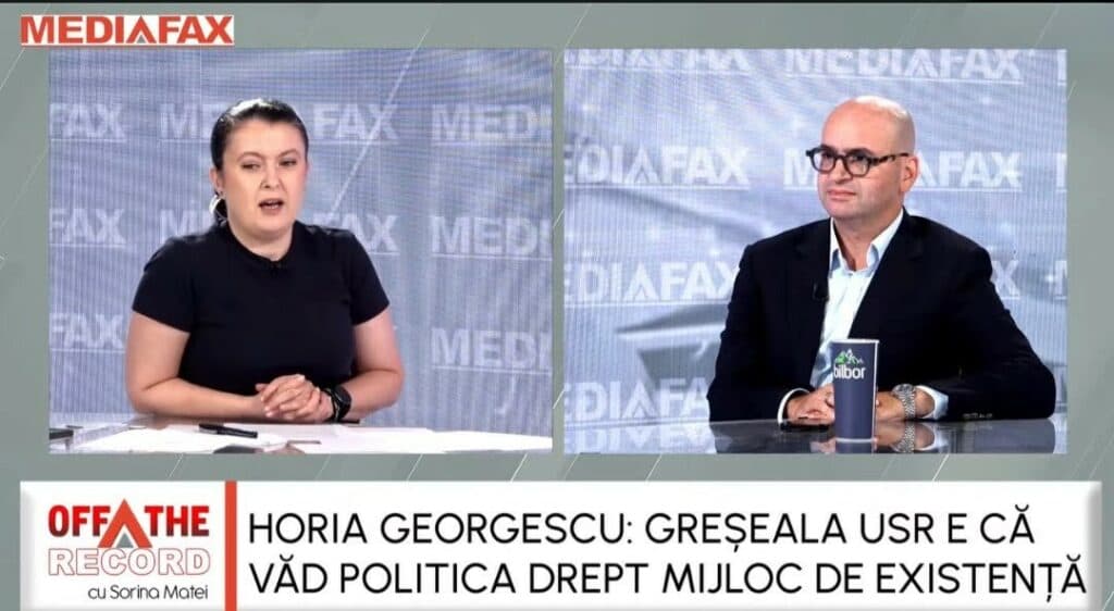 Greșeala USR este că vede politica drept un mijloc de existență, spune fostul președinte ANI