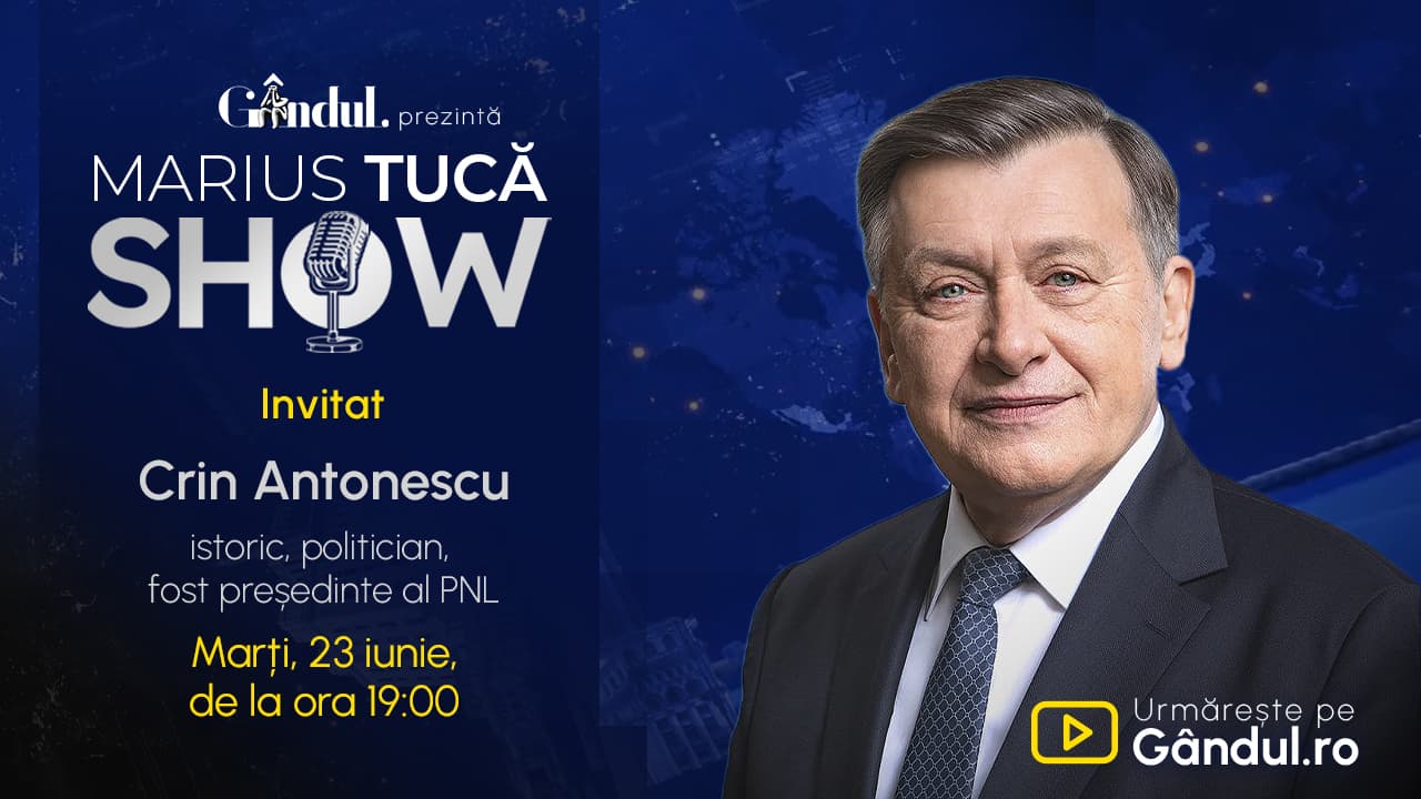 Marius Tucă Show începe marți, 23 iunie, de la ora 18.00, live pe Gândul. Invitat: Damian Drăghici