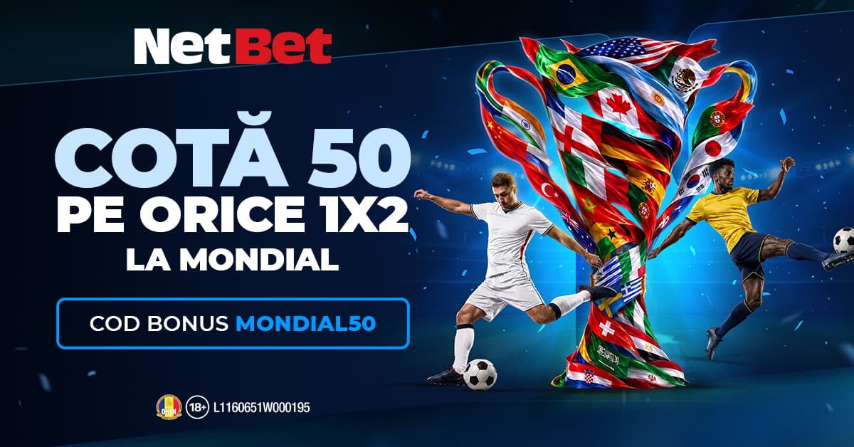 ADVERTORIAL. Cota 50 la orice pariu 1X2 pe Mondial