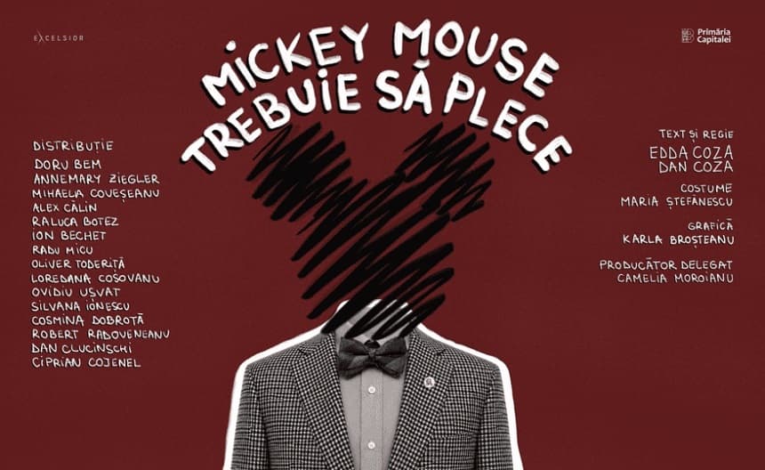 Spectacolul itinerant "Mickey Mouse trebuie să plece", un traseu performativ prin culisele unui liceu aflat în pragul imploziei, în premieră la Teatrul Excelsior