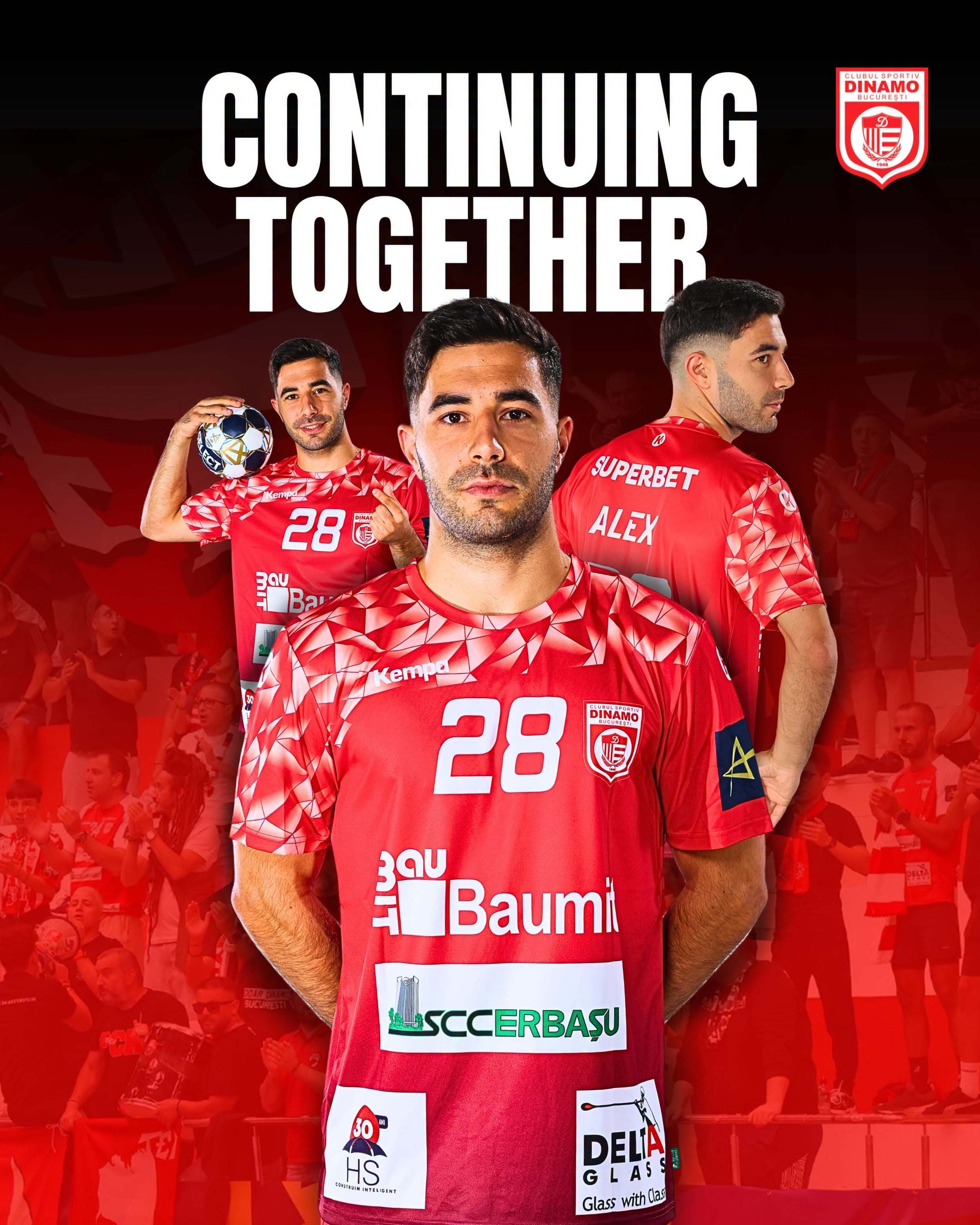 Handbal masculin: Extrema Alex Pascual şi-a prelungit contractul cu campioana Dinamo Bucureşti