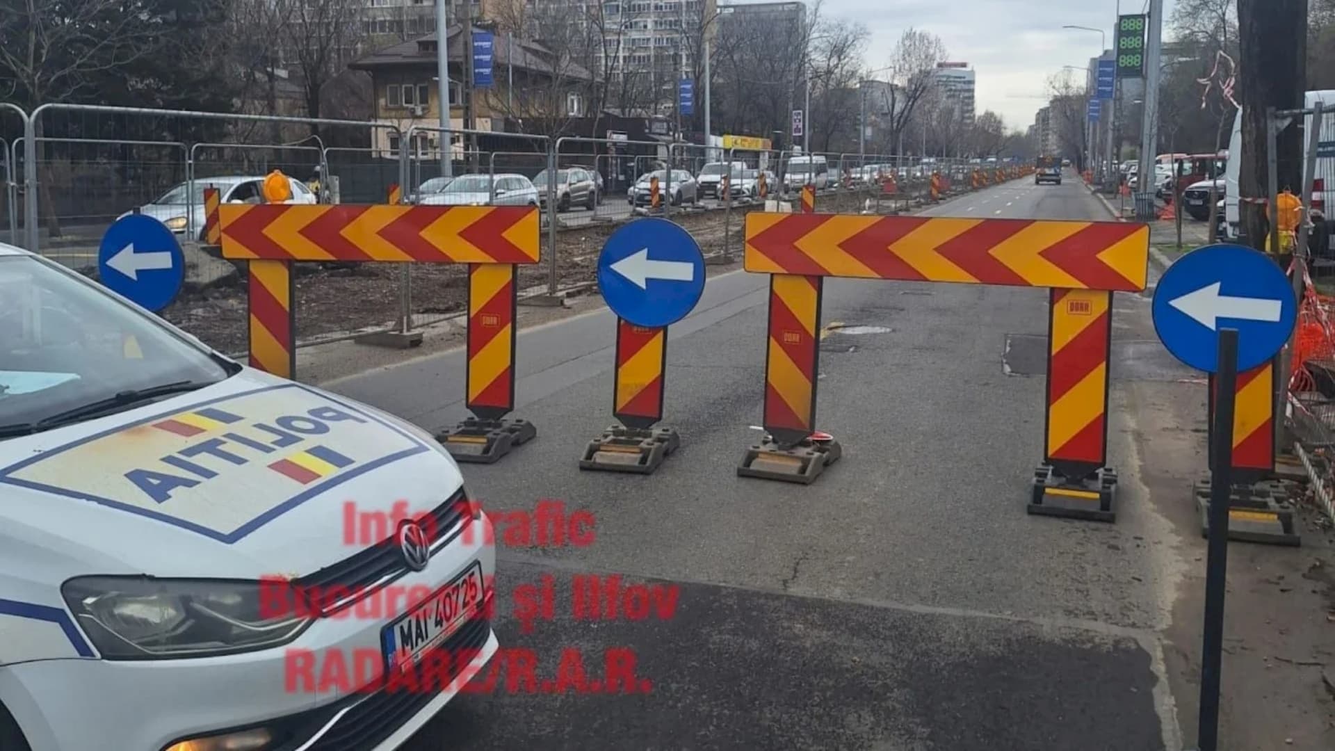Efectul surpării de pe Bd. Basarabia: un sfert de oraș blocat. Și, ca să fie tacâmul complet, semoafoatele de la Delfinului nu funcționează