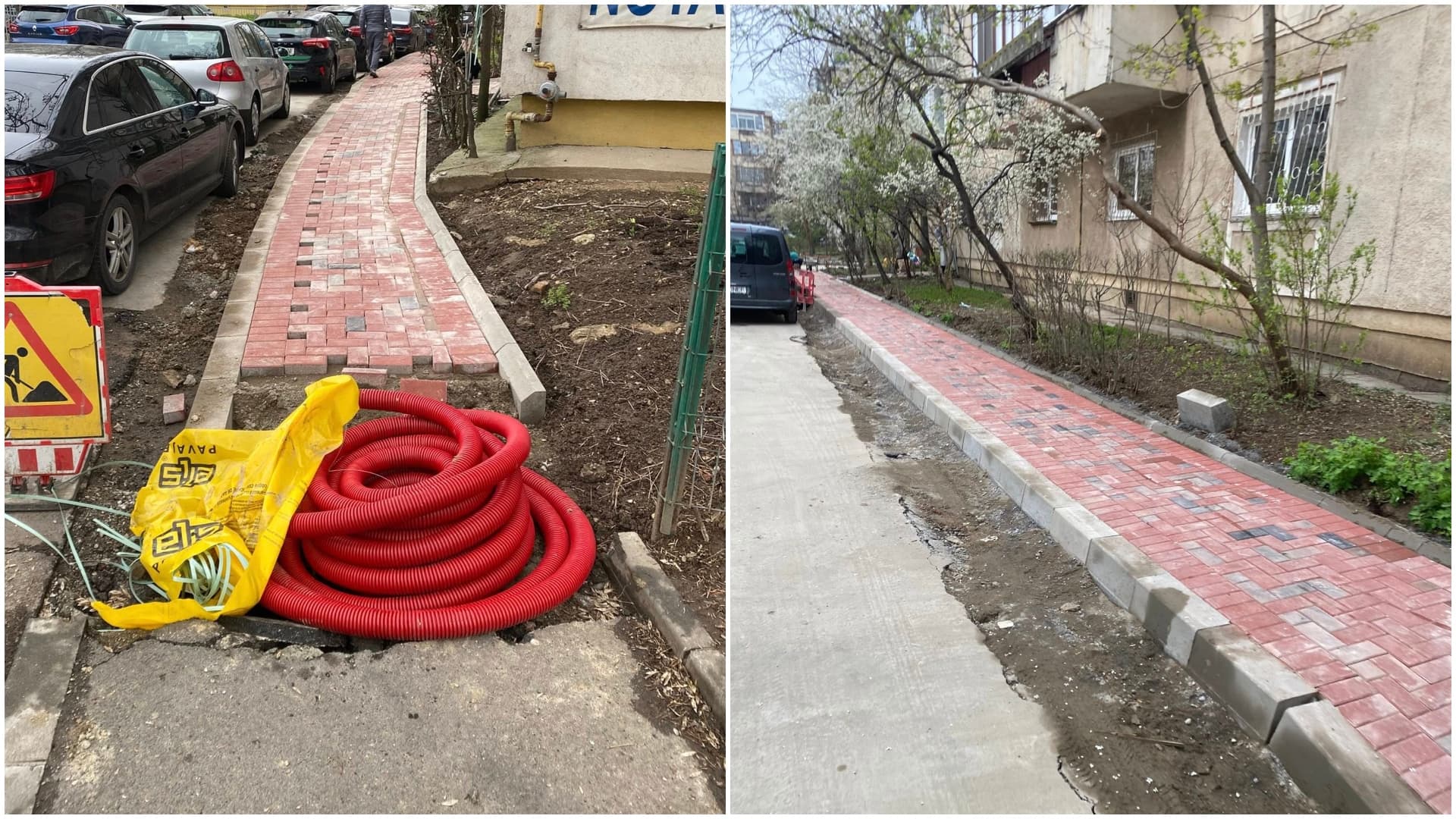 FOTO | Dl. Negoiță a început Paveliada de Primăvară în Sectorul 3. Trotuarele se îngustează enorm, în curând de lățimea bprdurilor, și acestea schimbate, evident